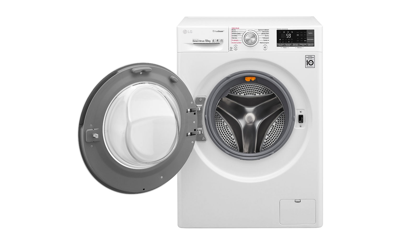 LG 10 kg pračka, 1400 ot./min, 6 Motion DD, TrueSteam™ - parní praní, 14 programů, F104J8JS2W