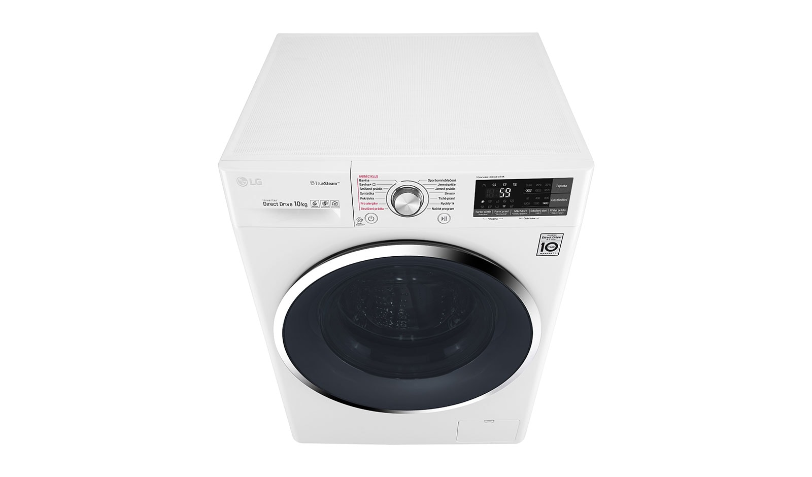 LG 10 kg pračka, 1400 ot./min, 6 Motion DD, TrueSteam™ - parní praní, 14 programů, F104J8JS2W
