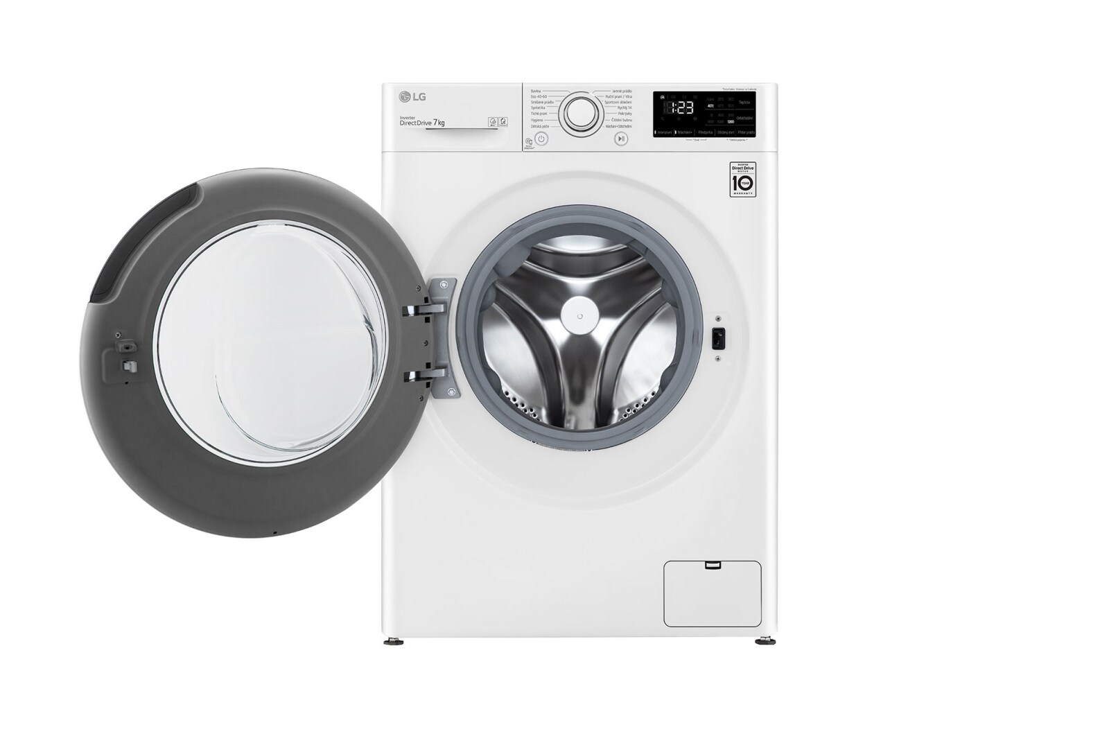 LG 7 kg slim pračka LG, Direct Drive™ motor, AI DD™ - optimální volba pracích pohybů, Smart Diagnosis™, energetická třída D (v rozsahu A až G), funkce Přidat prádlo, F27V3HN3W