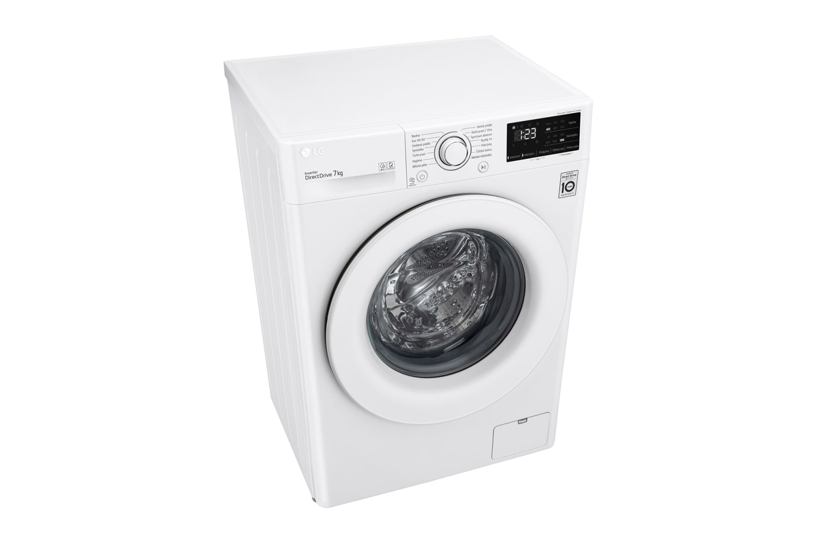 LG 7 kg slim pračka LG, Direct Drive™ motor, AI DD™ - optimální volba pracích pohybů, Smart Diagnosis™, energetická třída D (v rozsahu A až G), funkce Přidat prádlo, F27V3HN3W