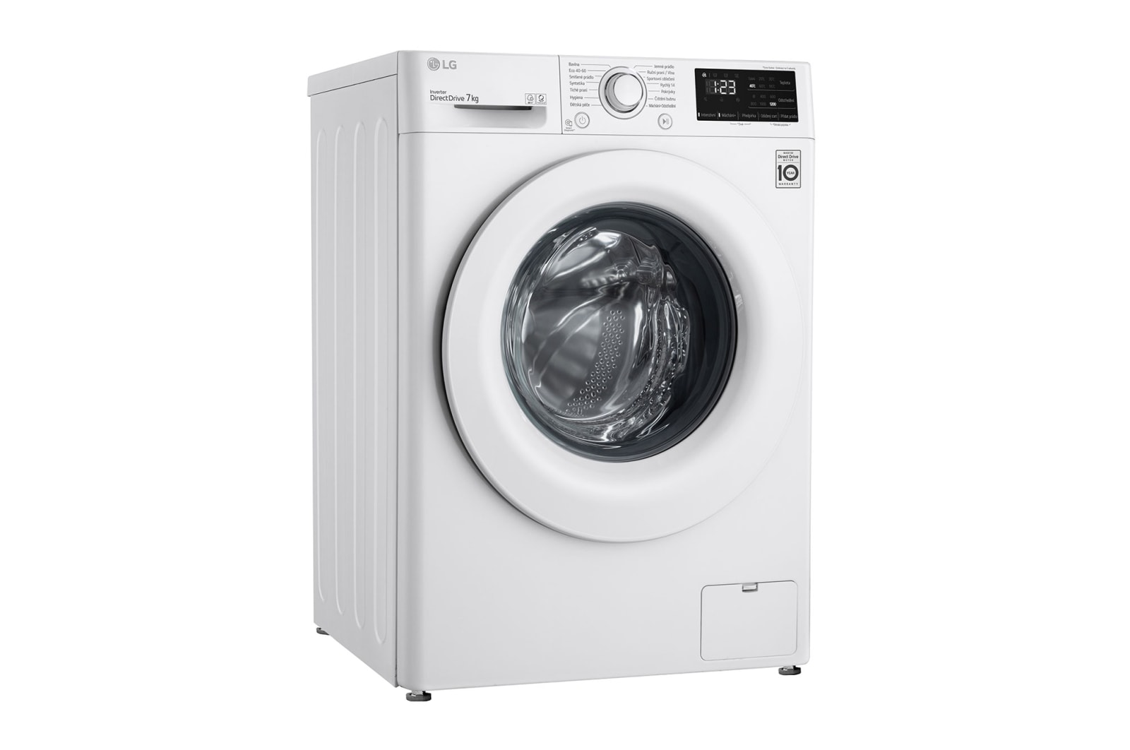 LG 7 kg slim pračka LG, Direct Drive™ motor, AI DD™ - optimální volba pracích pohybů, Smart Diagnosis™, energetická třída D (v rozsahu A až G), funkce Přidat prádlo, F27V3HN3W
