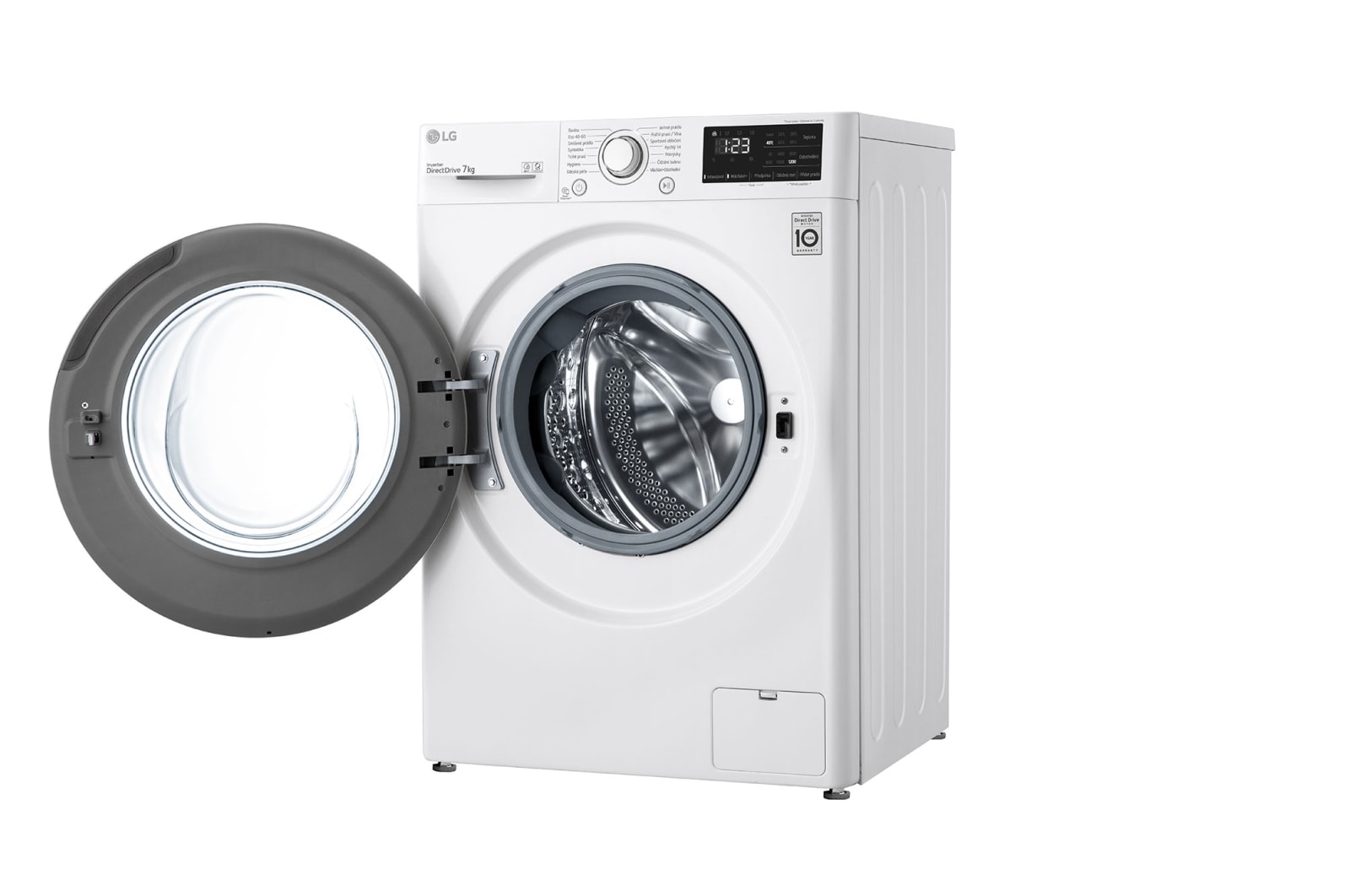 LG 7 kg slim pračka LG, Direct Drive™ motor, AI DD™ - optimální volba pracích pohybů, Smart Diagnosis™, energetická třída D (v rozsahu A až G), funkce Přidat prádlo, F27V3HN3W