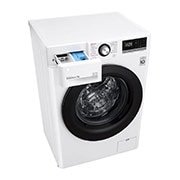 LG Slim parní pračka LG |7 kg | D | 1200 ot./min | Direct Drive™ | Bílá + černá dvířka, F27V3HY6W