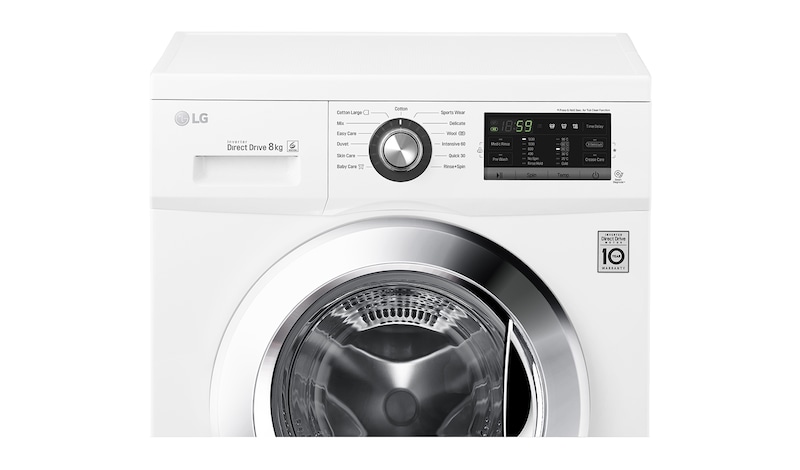LG 8 kg pračka, 1200 ot./min, 6 Motion DD, 13 programů, 11 přídavných možností, F282G6TDN