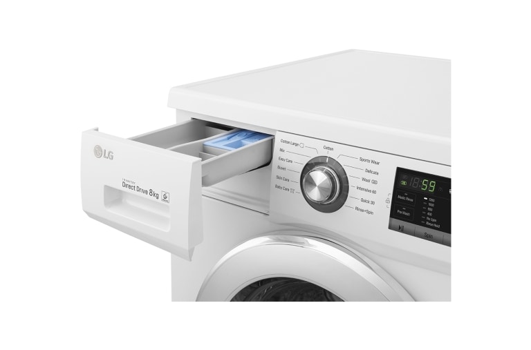 LG 8 kg pračka, 1200 ot./min, 6 Motion DD, 13 programů, 11 přídavných možností, F282G6TDN