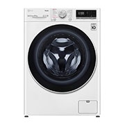 Čelní pohled na 8,5 kg slim parní pračka, C, Direct Drive™ motor, TurboWash™ - praní za 59 minut, optimální volba pracích pohybů, parní péče Steam™, ThinQ™ &#43; WiFi F28V5GY0W