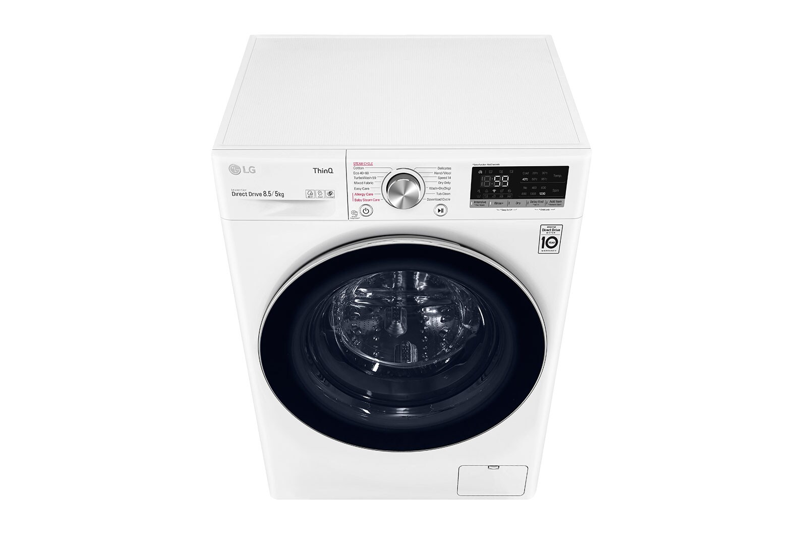 LG 8,5 kg parní pračka / 5 kg sušička LG | 1200 ot./min | Direct Drive™ | AI DD™ | TurboWash™, F2DV5S8S2E