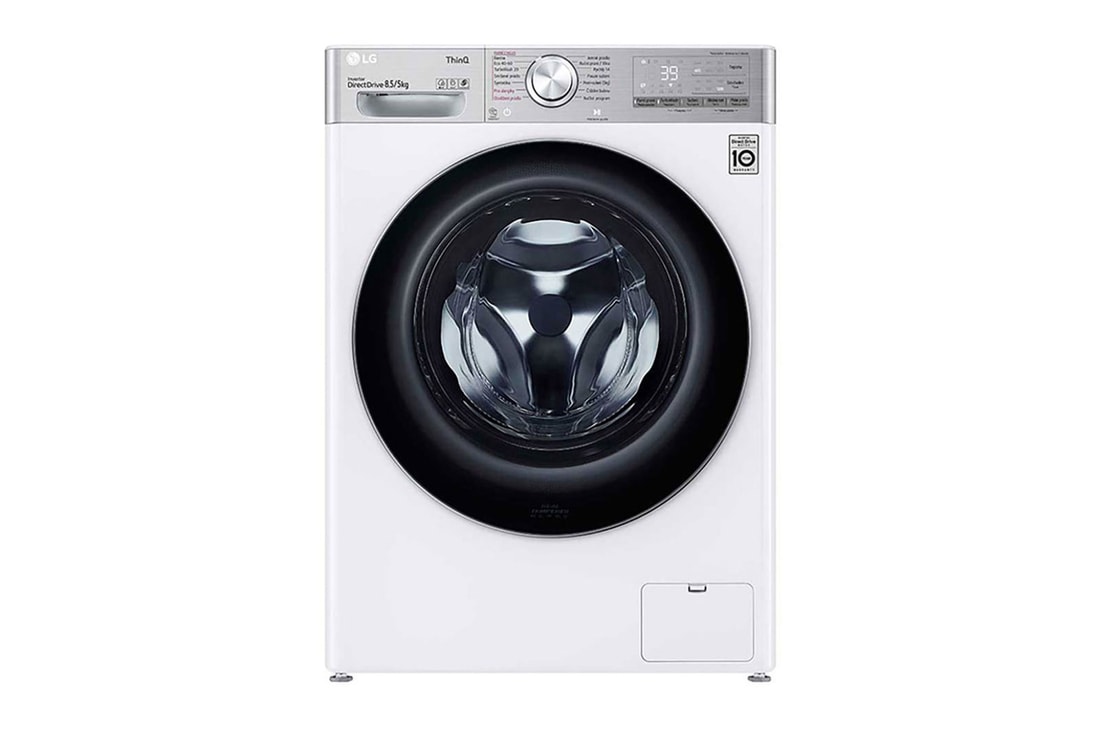 LG Slim parní pračka / sušička LG | 8,5 / 5 kg | 1200 ot./min | TurboWash™360° |Bílá, F2DV9S8H2