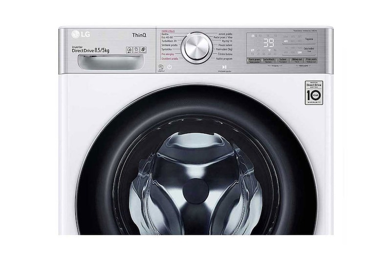 LG Slim parní pračka / sušička LG | 8,5 / 5 kg | 1200 ot./min | TurboWash™360° |Bílá, F2DV9S8H2