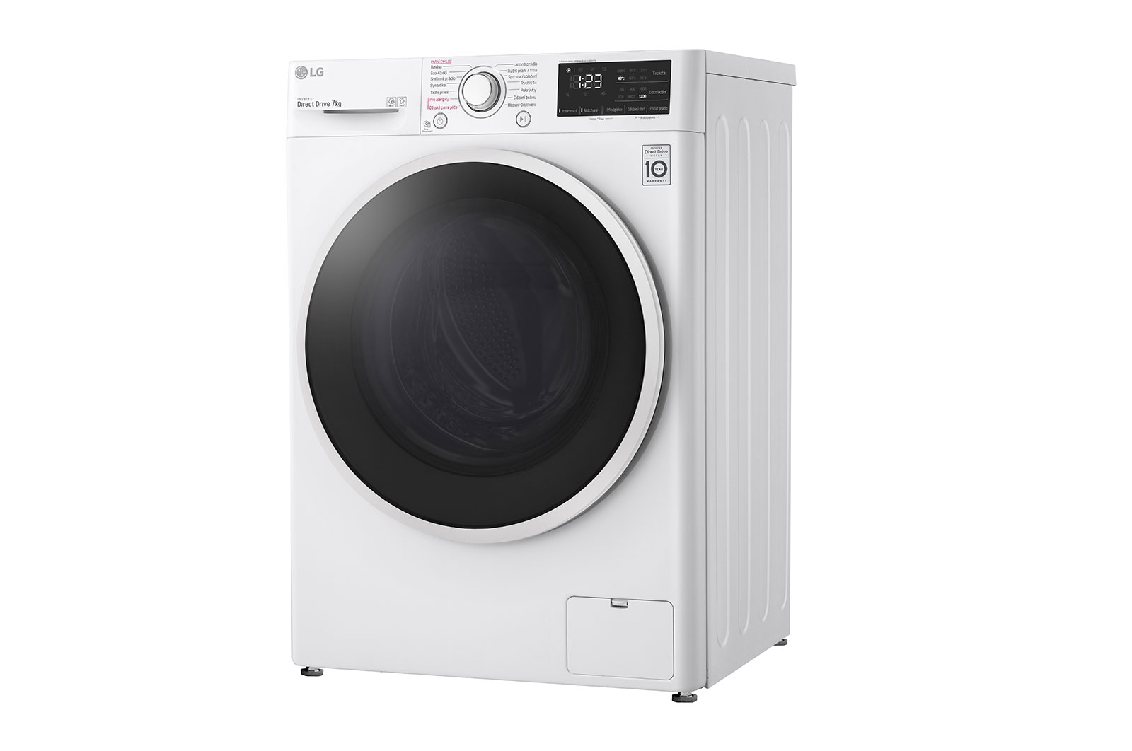LG 7 kg slim parní pračka, Direct Drive™ motor - optimální volba pracích pohybů, Steam™, Smart Diagnosis™, Přidat prádlo, F2S7V3HYTW
