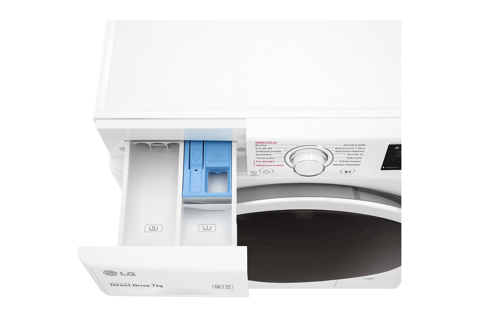 LG 7 kg slim parní pračka, Direct Drive™ motor - optimální volba pracích pohybů, Steam™, Smart Diagnosis™, Přidat prádlo, F2S7V3HYTW