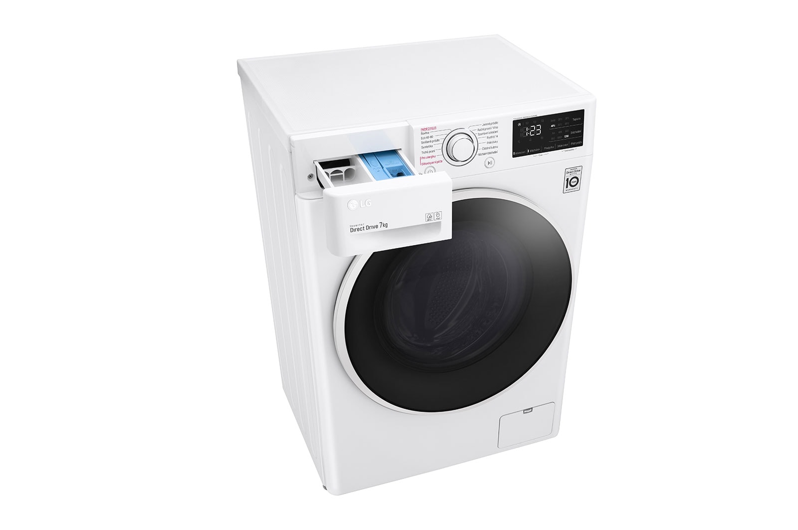 LG 7 kg slim parní pračka, Direct Drive™ motor - optimální volba pracích pohybů, Steam™, Smart Diagnosis™, Přidat prádlo, F2S7V3HYTW