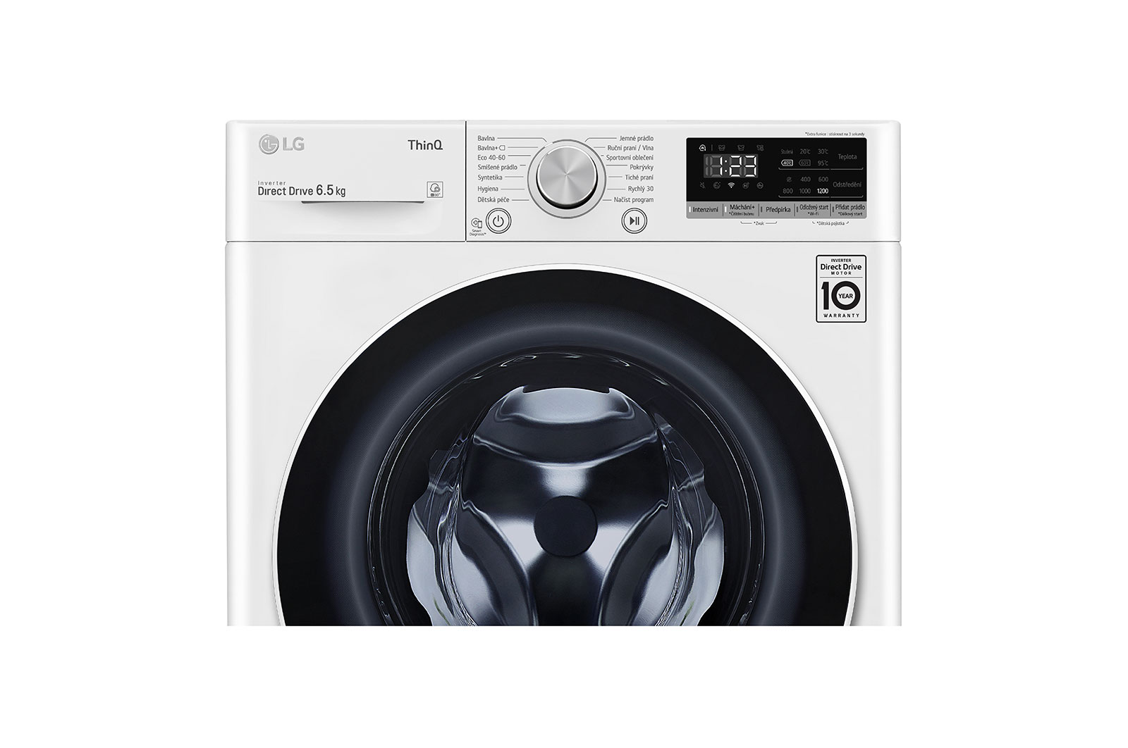 LG 6,5 kg slim pračka, E, Direct Drive™ motor, optimální volba pracích pohybů, slim provedení - hloubka 45 cm, ThinQ™ + WiFi, F2WN5S6N0