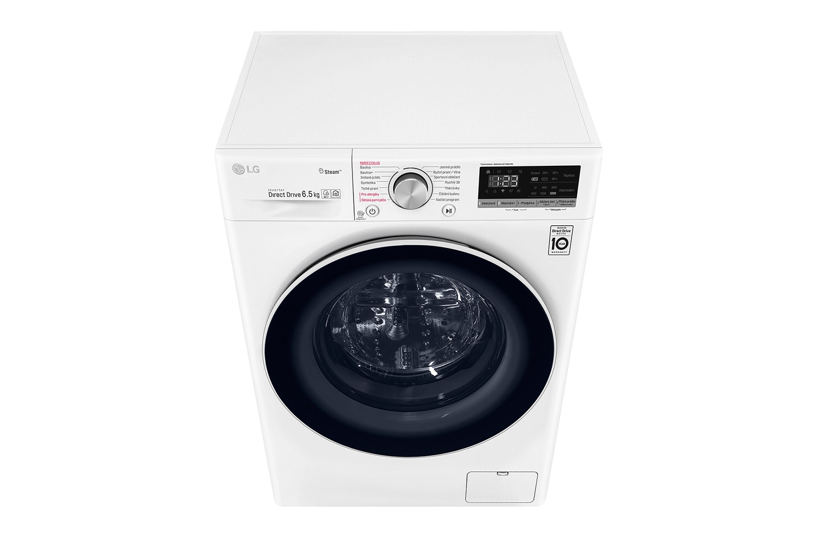 LG 6,5 kg slim parní pračka, E, Direct Drive™ motor, optimální volba pracích pohybů, parní péče Steam™, ThinQ™ + WiFi, F2WN5S6S0