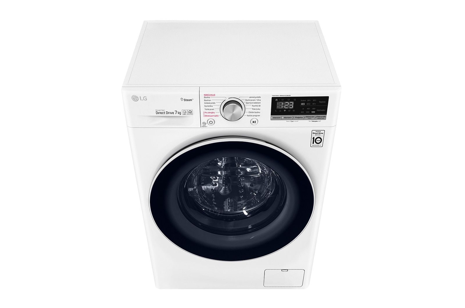 LG 7 kg slim parní pračka, E, Direct Drive™ motor, optimální volba pracích pohybů, parní péče Steam™, ThinQ™ + WiFi, F2WN5S7S0
