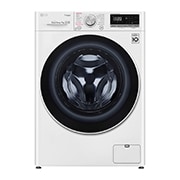 Čelní pohled na 7 kg slim parní pračka, E, Direct Drive™ motor, optimální volba pracích pohybů, parní péče Steam™, ThinQ™ &#43; WiFi F2WN5S7S0