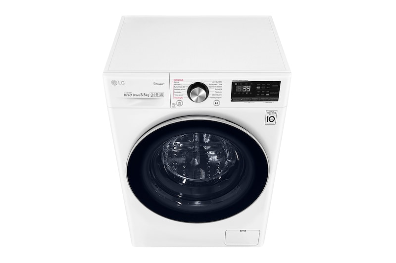 LG 8,5 kg slim parní pračka, A+++ (v rozsahu A+++ až D), Direct Drive™ motor, TurboWash™360° - praní za 39 minut, AI DD™ - optimální volba pracích pohybů, parní péče Steam+™, ThinQ™ + WiFi, F2WV9S8P2