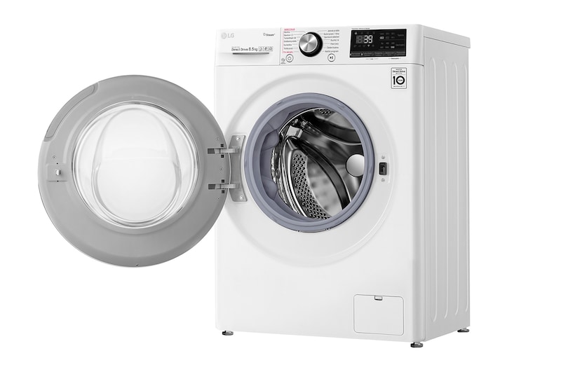 LG 8,5 kg slim parní pračka, A+++ (v rozsahu A+++ až D), Direct Drive™ motor, TurboWash™360° - praní za 39 minut, AI DD™ - optimální volba pracích pohybů, parní péče Steam+™, ThinQ™ + WiFi, F2WV9S8P2