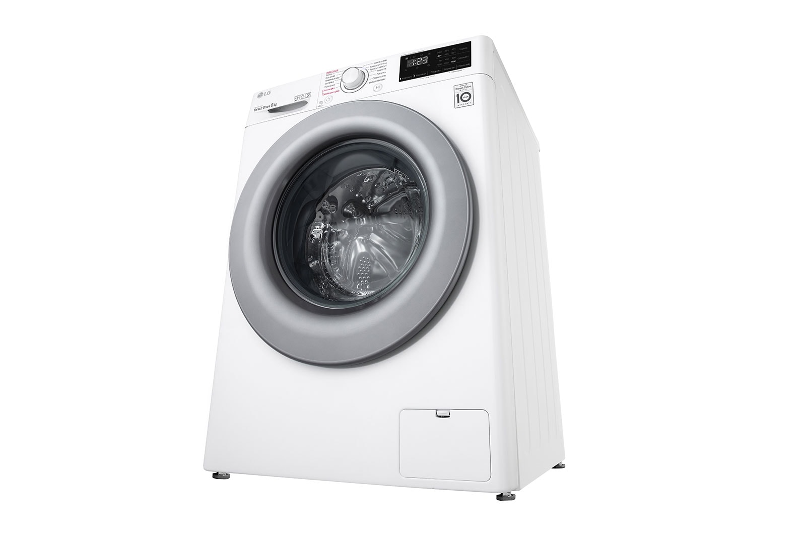 LG 8 kg parní pračka, Direct Drive™ motor, optimální volba pracích pohybů, parní praní Steam™, Smart Diagnosis, Funkce přidat prádlo, F48V3TW4W