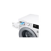 LG 8 kg parní pračka, Direct Drive™ motor, optimální volba pracích pohybů, parní praní Steam™, Smart Diagnosis, Funkce přidat prádlo, F48V3TW4W