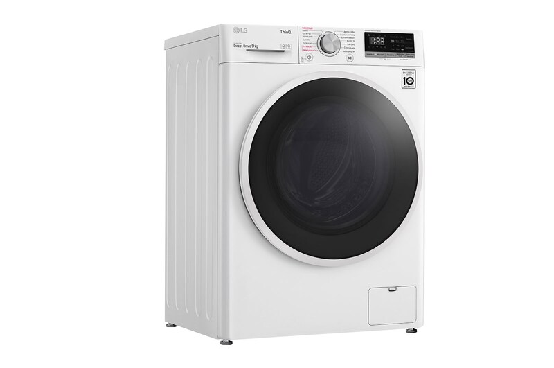 LG 9 kg parní pračka, D, Direct Drive™ motor, AI DD™ - optimální volba pracích pohybů, parní praní Steam™, Smart ThinQ + WiFi, F4AIDDWT4Z9