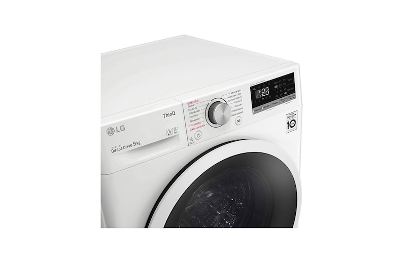 LG 9 kg parní pračka, D, Direct Drive™ motor, AI DD™ - optimální volba pracích pohybů, parní praní Steam™, Smart ThinQ + WiFi, F4AIDDWT4Z9