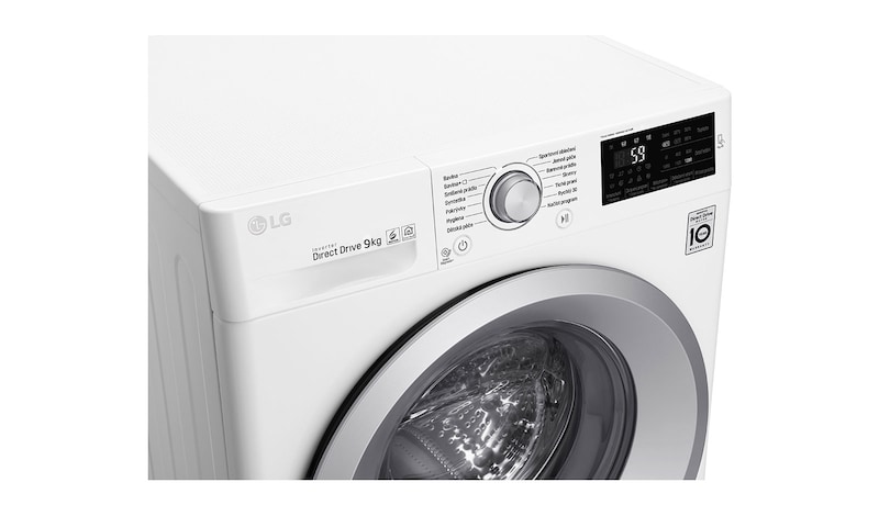 LG 9 kg parní pračka, 1400 ot./min, TurboWash™, TrueSteam™ - parní praní, ThinQ™ + WiFi připojení,14 programů, F4TURBO9S