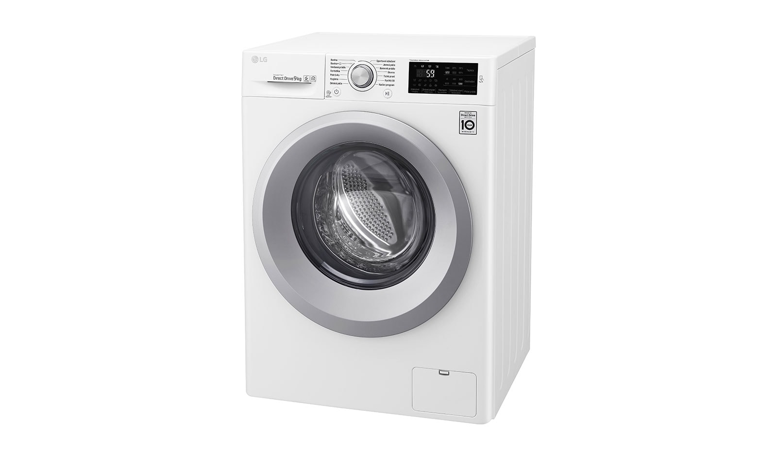 LG 9 kg parní pračka, 1400 ot./min,  TurboWash™, TrueSteam™ - parní praní, ThinQ™ + WiFi připojení,14 programů, F4TURBO9S