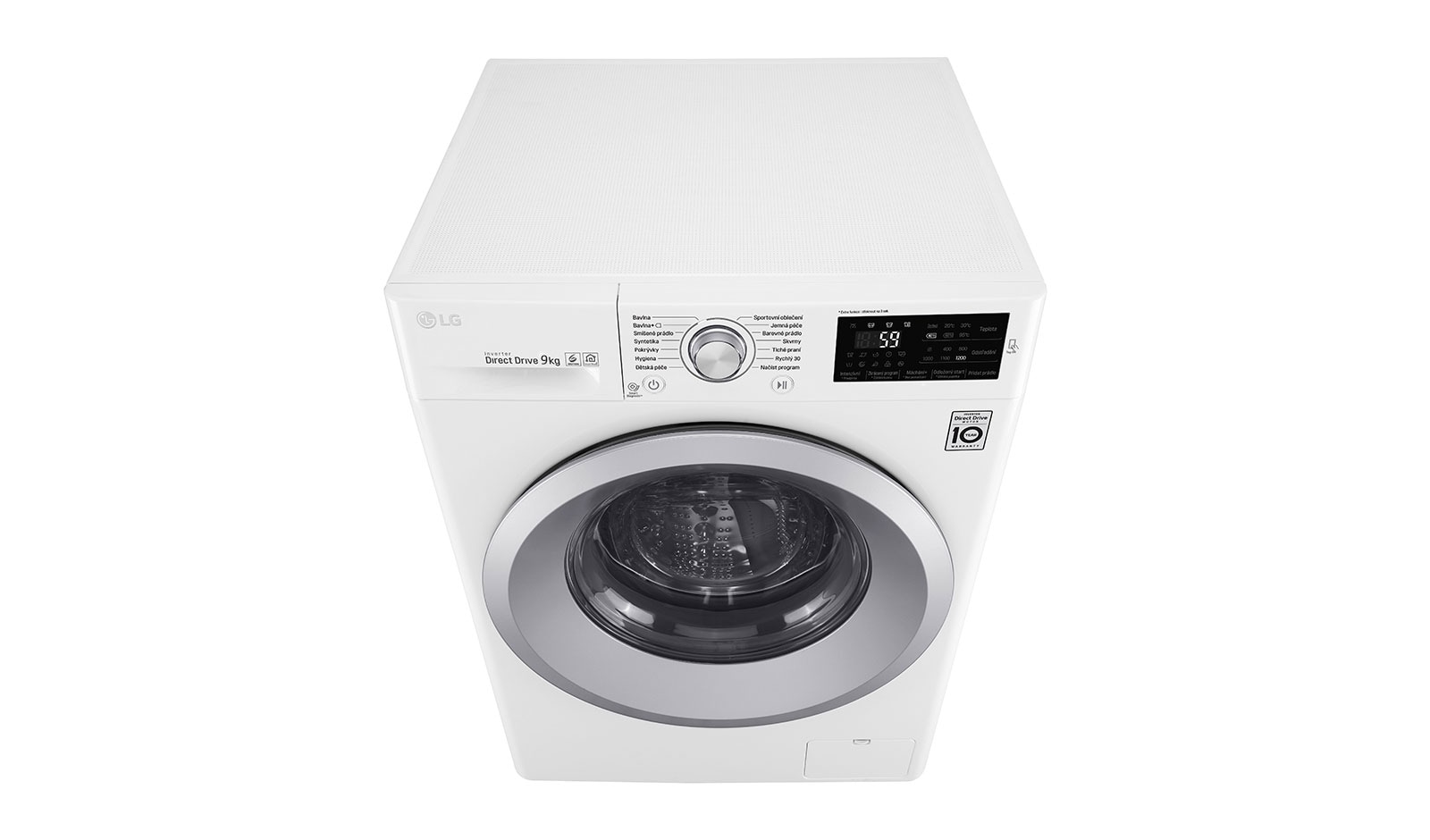 LG 9 kg parní pračka, 1400 ot./min,  TurboWash™, TrueSteam™ - parní praní, ThinQ™ + WiFi připojení,14 programů, F4TURBO9S