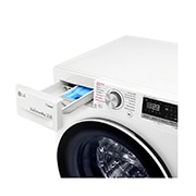LG 8 kg parní pračka, D, Direct Drive™ motor, AI DD™ - optimální volba pracích pohybů, Steam™ - parní praní, ThinQ™ + WiFi, F4WN508S0