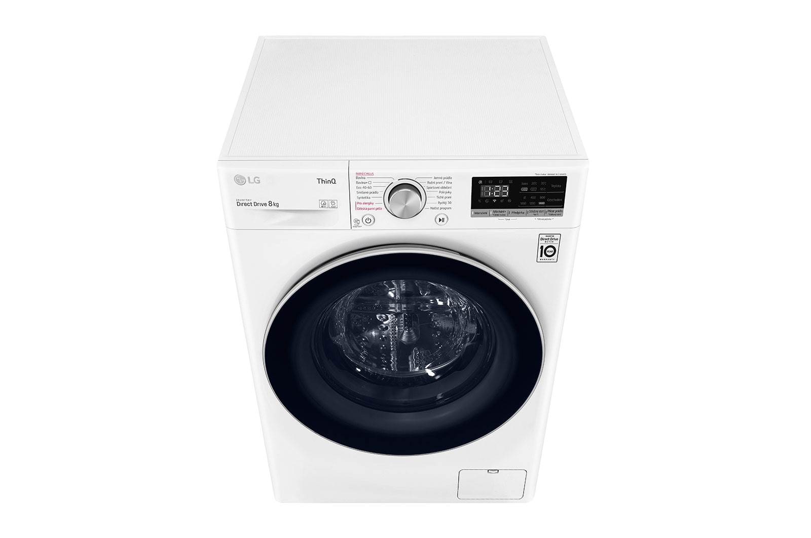 LG 8 kg parní pračka, D, Direct Drive™ motor, AI DD™ - optimální volba pracích pohybů, Steam™ - parní praní, ThinQ™ + WiFi, F4WN508S1