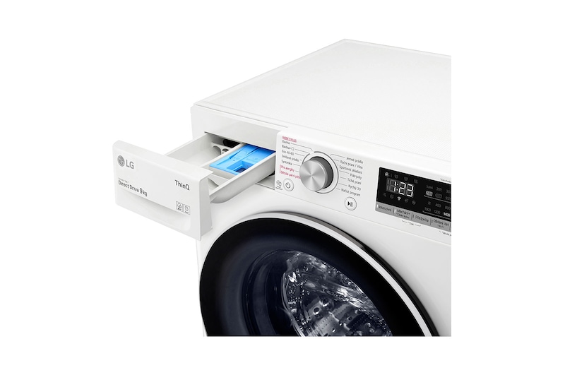 LG 9 kg parní pračka, D, Direct Drive™ motor, AI DD™ - optimální volba pracích pohybů, Steam™ - parní praní, ThinQ™ + WiFi, F4WN509S0