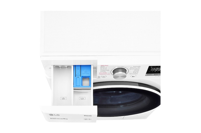 LG 9 kg parní pračka, D, Direct Drive™ motor, AI DD™ - optimální volba pracích pohybů, Steam™ - parní praní, ThinQ™ + WiFi, F4WN509S0
