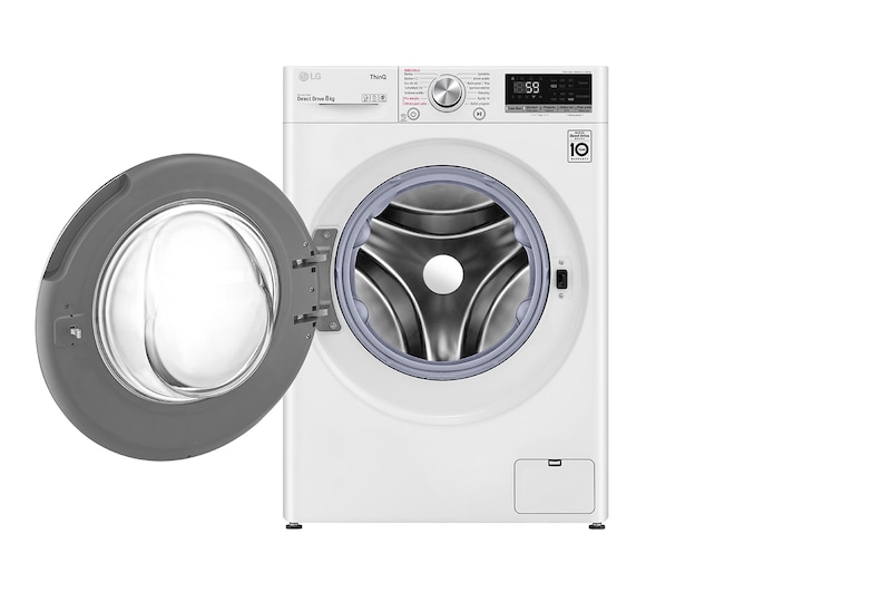 LG 8 kg parní pračka, D, Direct Drive™ motor, AI DD™ - optimální volba pracích pohybů, TurboWash™, Steam™ - parní praní, ThinQ™ + WiFi, F4WN708S1
