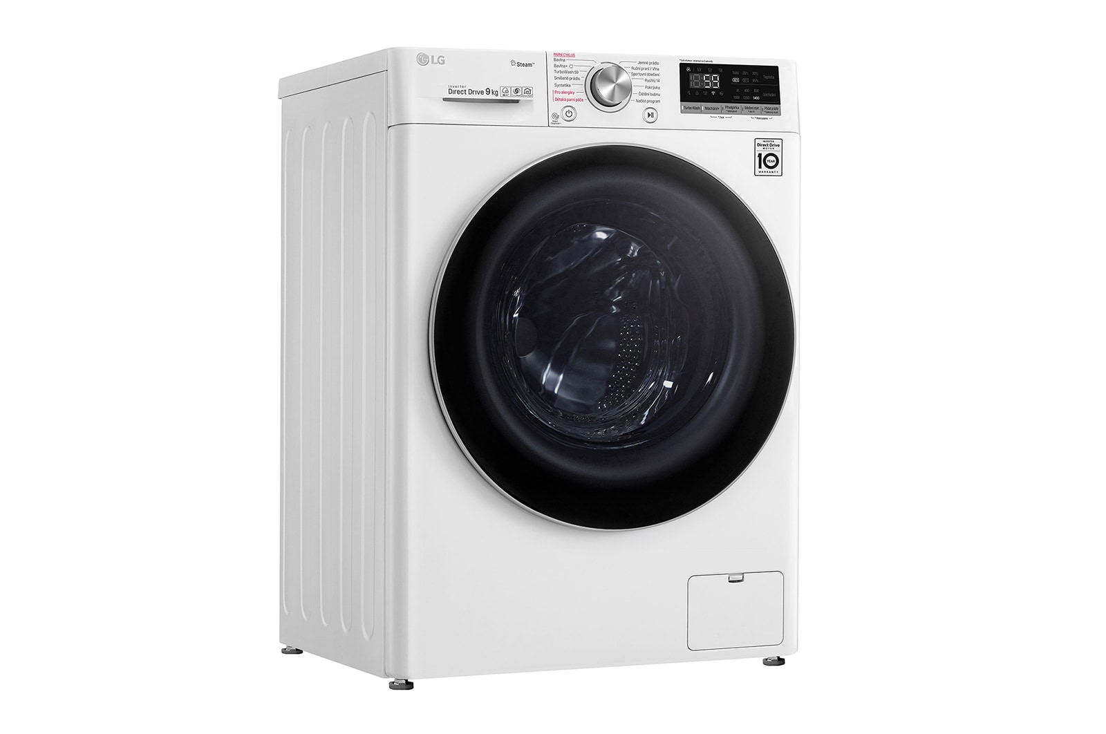 LG 9 kg parní pračka, D, Direct Drive™ motor, AI DD™ - optimální volba pracích pohybů, TurboWash™, Steam™ - parní praní, ThinQ™ + WiFi, F4WN709S1