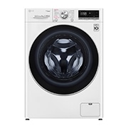 Čelní pohled na 9 kg parní pračka, D, Direct Drive™ motor, AI DD™ - optimální volba pracích pohybů, TurboWash™, Steam™ - parní praní, ThinQ™ &#43; WiFi F4WN709S1
