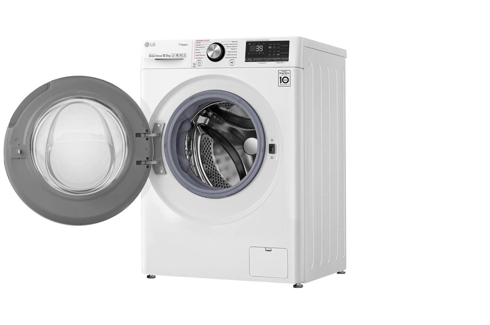 LG 10,5 kg parní pračka, A+++ (v rozsahu A+++ až D), Direct Drive™ motor, AI DD™ - optimální volba pracích pohybů, Steam™ - parní praní, ThinQ™ + WiFi, F4WV510S0