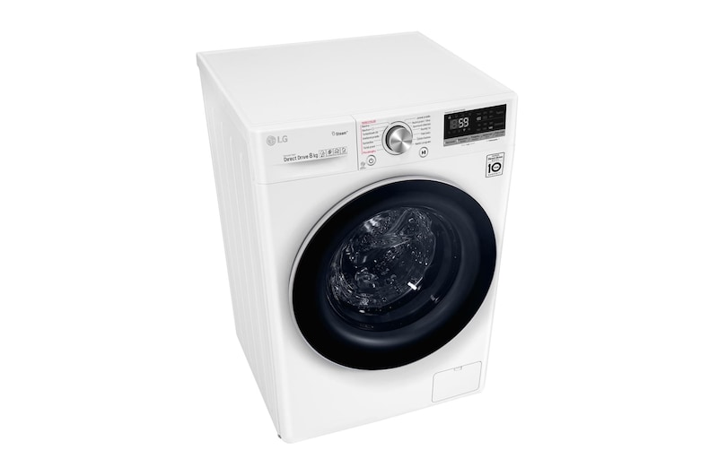 LG 8 kg parní pračka, A+++ (v rozsahu A+++ až D), Direct Drive™ motor, TurboWash™ - praní za 59 minut, AI DD™ - optimální volba pracích pohybů, parní péče Steam+™, ThinQ™+ WiFi, F4WV708P1