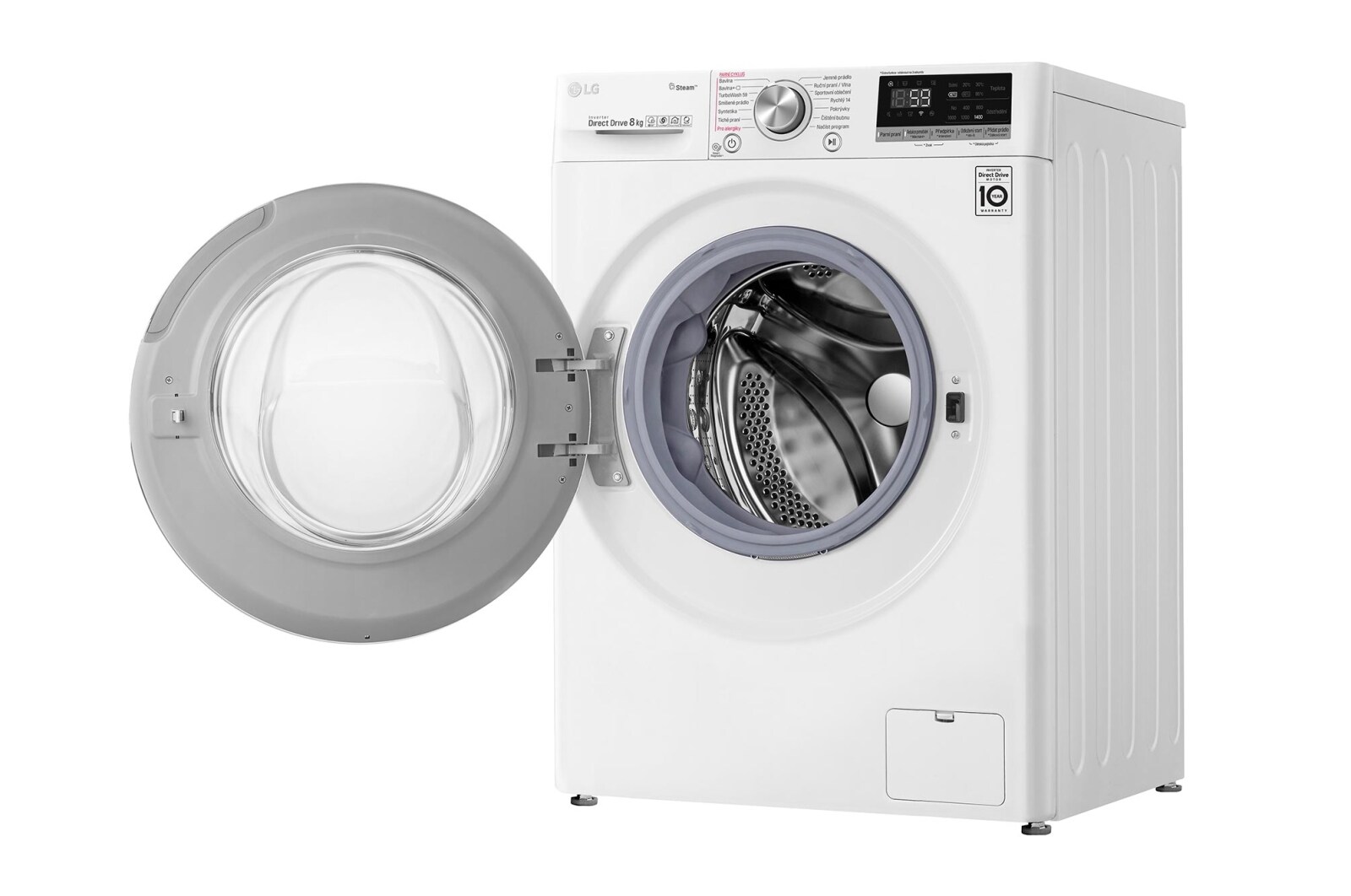 LG 8 kg parní pračka, A+++ (v rozsahu A+++ až D), Direct Drive™ motor, TurboWash™ - praní za 59 minut, AI DD™ - optimální volba pracích pohybů, parní péče Steam+™, ThinQ™+ WiFi, F4WV708P1
