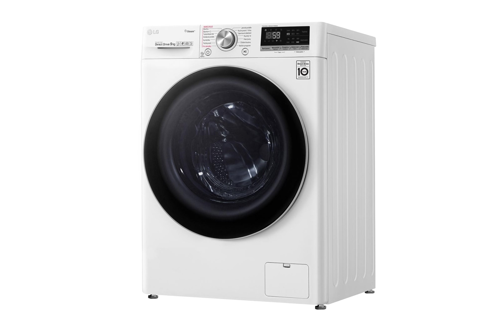 LG 9 kg parní pračka, A+++ (v rozsahu A+++ až D), Direct Drive™ motor, TurboWash™ - praní za 59 minut, AI DD™ - optimální volba pracích pohybů, parní péče Steam+™, ThinQ™ + WiFi, F4WV709P1