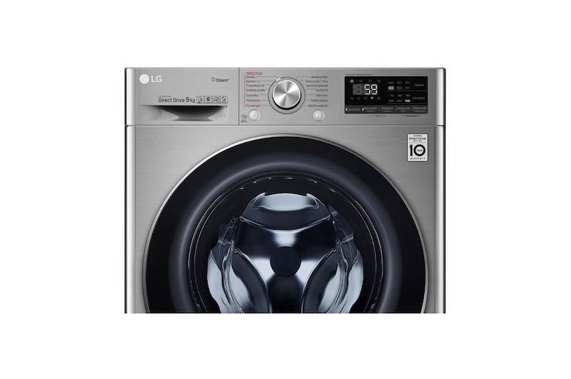 LG 9 kg parní pračka, A (v rozsahu A až G), Direct Drive™ motor, TurboWash™ - praní za 59 minut, AI DD™ - optimální volba pracích pohybů, parní péče Steam+™, ThinQ™ + WiFi, F4WV709P2T