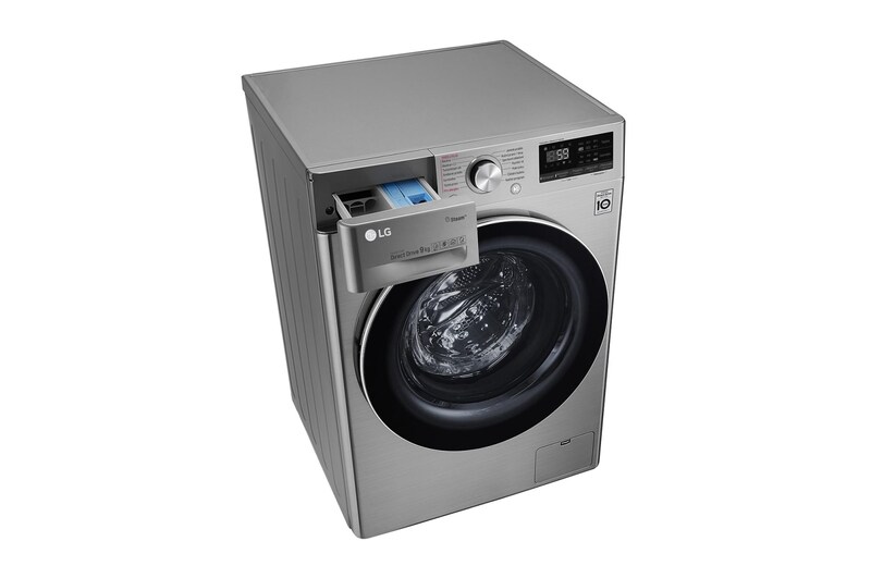 LG 9 kg parní pračka, A (v rozsahu A až G), Direct Drive™ motor, TurboWash™ - praní za 59 minut, AI DD™ - optimální volba pracích pohybů, parní péče Steam+™, ThinQ™ + WiFi, F4WV709P2T