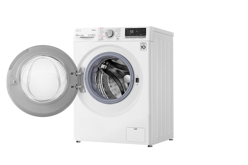 LG 8 kg parní pračka, B, Direct Drive™ motor, AI DD™, TurboWash™ - praní za 59 minut, AI DD™ - optimální volba pracích pohybů, parní péče Steam™, ThinQ™ + WiFi, FB84V5UTW1