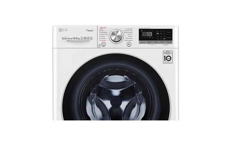 LG 10,5 kg parní pračka, A+++ (v rozsahu A+++ až D), Direct Drive™ motor, AI DD™, TurboWash™ - praní za 59 minut, AI DD™ - optimální volba pracích pohybů, parní péče Steam+™, ThinQ™ + WiFi, F4WV710P1
