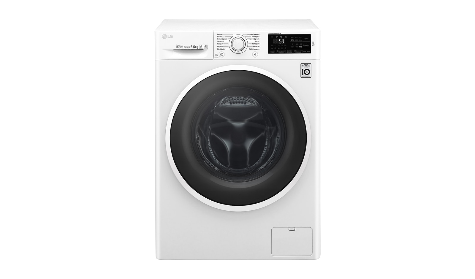 Čelní pohled na 6,5 kg slim pračka, 1000 ot./min, A&#43;&#43;&#43; (v rozsahu A&#43;&#43;&#43; až D), 6 Motion DD, 14 programů F60J6WN0W