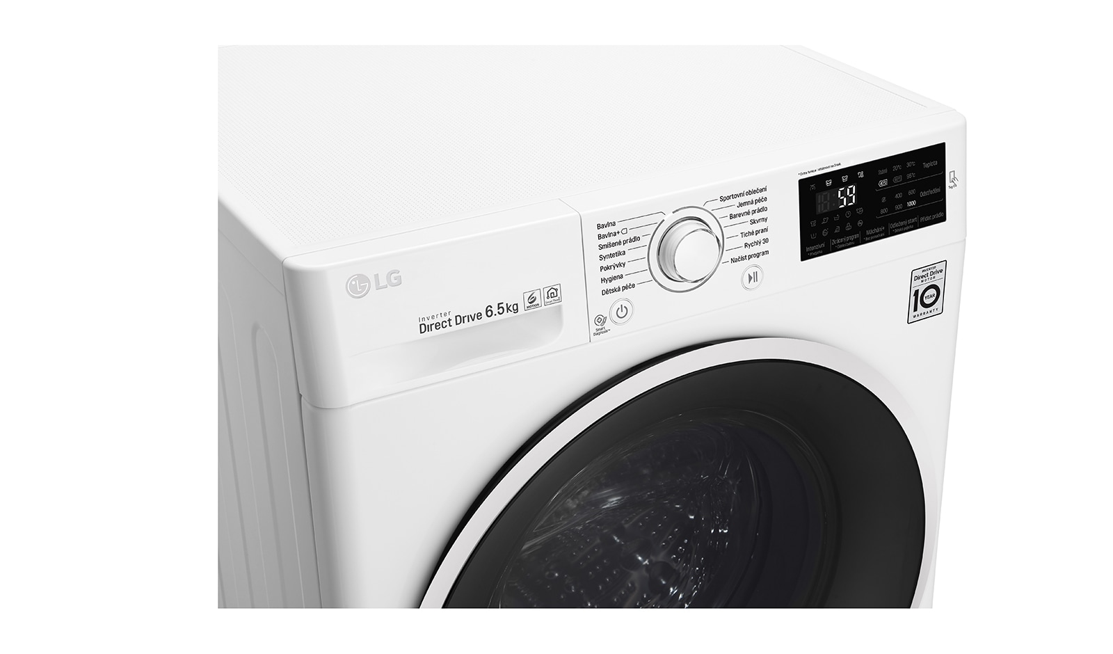 LG 6,5 kg slim pračka, 1000 ot./min, A+++ (v rozsahu A+++ až D), 6 Motion DD, 14 programů, F60J6WN0W