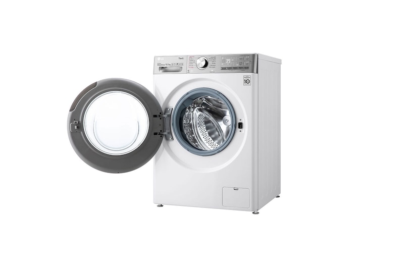 LG 10,5 kg parní pračka, Direct Drive™ motor, neomezené množství pracích pohybů, parní praní Steam+™, TurboWash™360°, ThinQ+WiFi, F610V10RABW