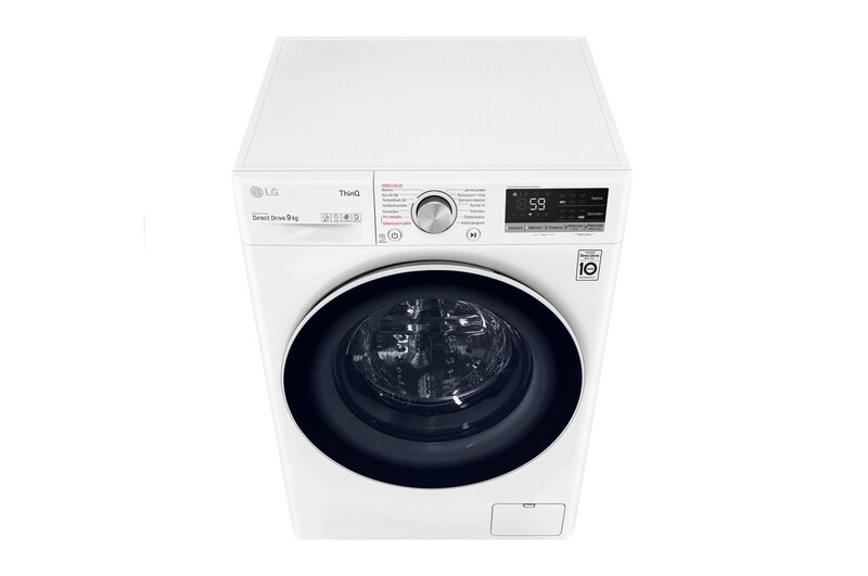 LG 9 kg parní pračka, Direct Drive™ motor, AI DD™ - optimální volba pracích pohybů, parní praní Steam™, TurboWash™, LG ThinQ+WiFi, F69V5VW1W