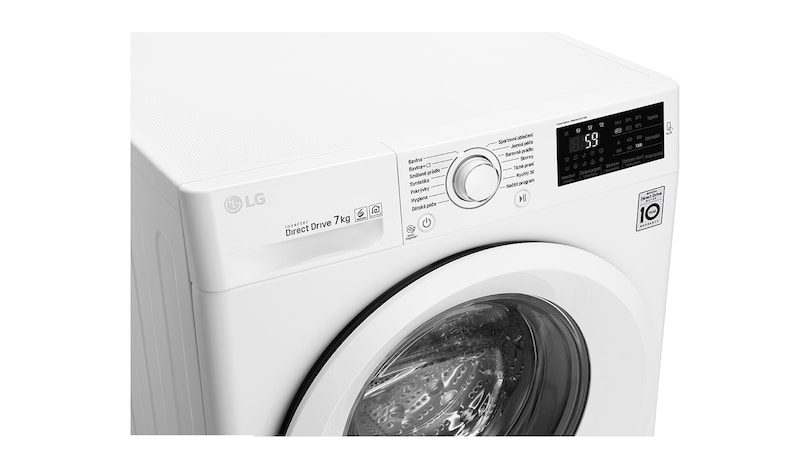 LG 7 kg pračka, 1000 ot./min, A+++ (v rozsahu A+++ až D), 6 Motion DD, 14 programů, F70J5QN3W