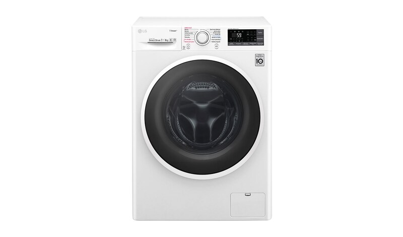 LG 7 kg pračka / 4 kg sušička, 1000 ot./min, B (v rozsahu A až G), 6 Motion DD, Direct Drive™, Steam™ - parní praní, ThinQ™, Přidat prádlo, 14 programů, 7 možností sušení, F70J7HG0W